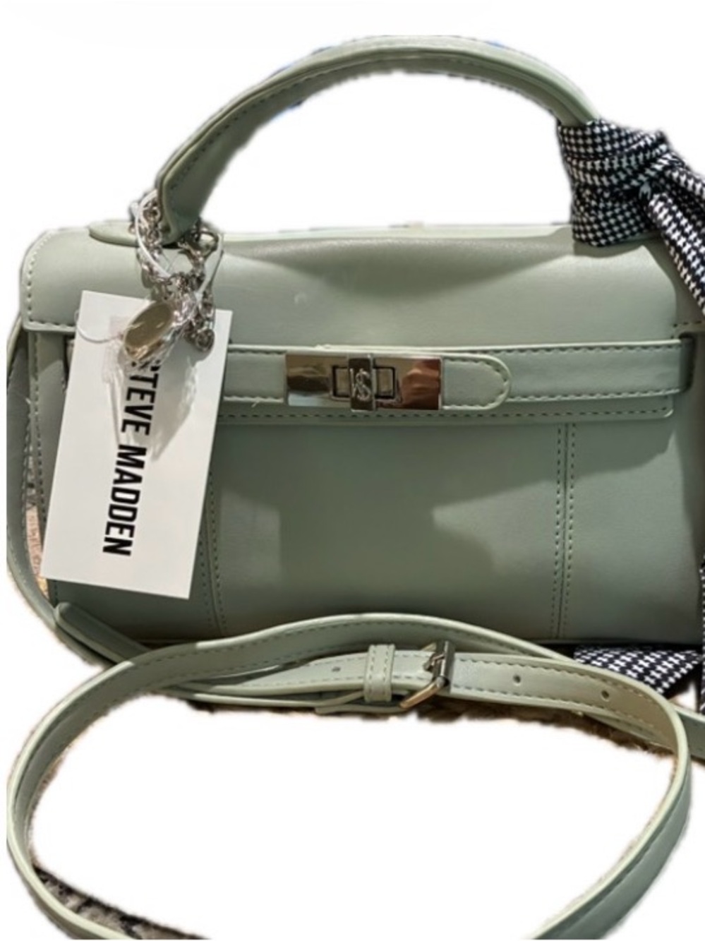 Steve Madden Sage Green Top-Handle Crossbody Bag